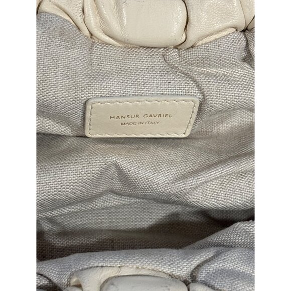Mansur Gavriel Mini Cloud Clutch in Natural & Jasmine New Womens Crossbody Bag - Picture 9 of 14